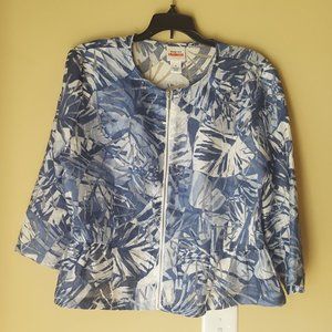 Semi-Sheer Zipper Blouse - Ruby Rd - 12